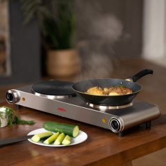 Настольная электроплита ARESA AR-4702 серебристая (диск 2) (*3)