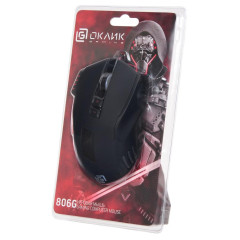 Мышь Оклик 806G черный/красный 