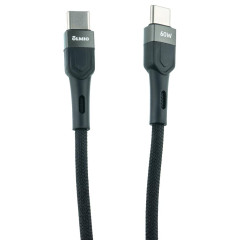 Кабель USB 3.0 Type C - Type C 1.2 м 3A Olmio 60W PD BOLT черный