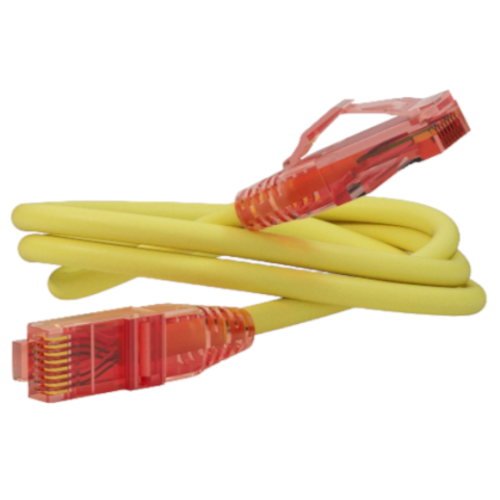 Кабель RJ-45 1 м Hyperline желтый