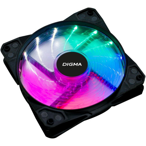 Кулер корпус 120x120x25 Digma DFAN-FRGB2 3-pin 4-pin (Molex)23dB 115gr LED Ret