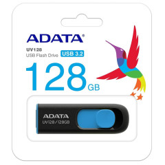 Карта USB3.0 64 GB A-DATA AUV128-64G-RBE UV128 черный/синий