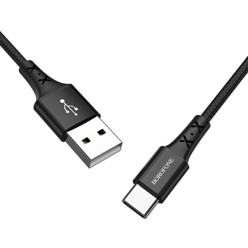Кабель USB 2.0 A вилка - Type C 1 м Borofone BX20 нейлон (Black)