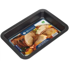 Форма для выпечки сталь DANIKS, прямоугол., 24х34х4.5 см, черная (KB196078)(343103)