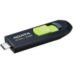 Карта USB3.2 64 GB ADATA UC300 (ACHO-UC300-64G-RBK/GN) Type-C черный/зеленый