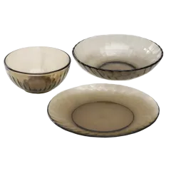 Набор столовый Elica, стекло, коричневый, 30 пр.(2348251)