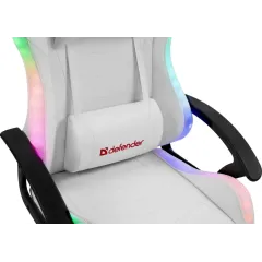 Кресло игровое Defender FACTOR X RGB экокожа белый
