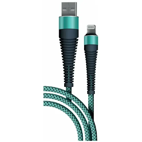 Кабель USB 3.0 A вилка - 8pin 1 м Borasco Lightning 1m 3А Fishbone усиленный титффани