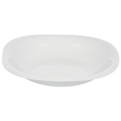 Тарелка стеклокерамика, Daniks Белый Квадро, суповая, квадратная, 21 см (FFSP90)(448923)