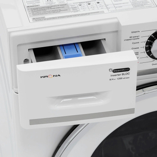 СМА KRONA ITTER OPTI WHITE 1200 8/4K WDM с сушкой