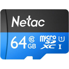 Карта micro-SD 64 GB Netac NT02P500STN-064G-S P500  Class10 w/o adapter