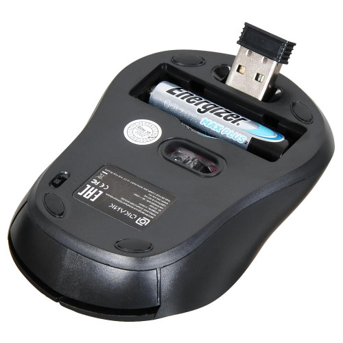 Мышь Оклик 415MW черный оптическая (1600dpi) беспроводная USB (3but)