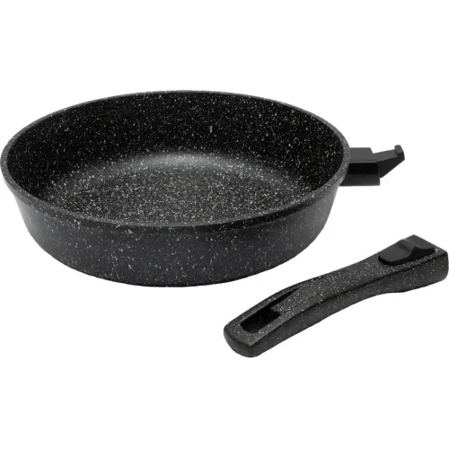 Сковорода REALPRESS В22Ср, черная, 22 см, съемная ручка