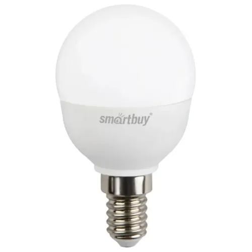 Лампочка E14 светодиод.5Вт 3000К SMARTBUY Р45 шар (350Lm)