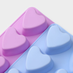 Форма для выпечки силикон Доляна «Сердце», 31×16 см, 8 ячеек (1057080)