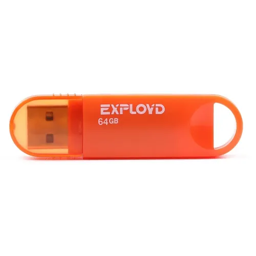 Карта USB2.0 64 GB EXPLOYD 570 оранжевый