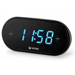 Радиочасы VITEK VT-6602 черный (*6)