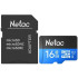 Карта micro-SD 16 GB NETAC NT02P500STN-016G-R P500 + adapter