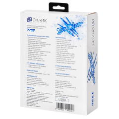Мышь Оклик 775G черный оптическая (2000dpi) USB игровая (6but)