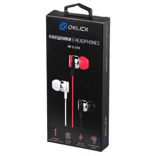 Наушники Oklick HP-S-210 красный
