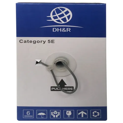 Кабель витая пара UTP 4 Pairs Ningbo cat5E solid 0.5мм CCA molded 305м серый бухта