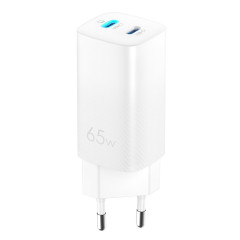 СЗУ OLMIO USB 6.0A 65W GaN USB-C PD белый