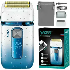 Бритва (шейвер) VGR V-362, бело-голубой