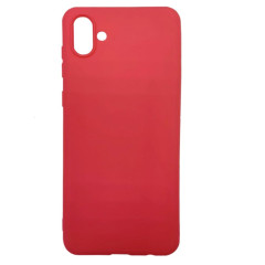 Бампер Samsung Galaxy A04 4G ZIBELINO Soft Matte с микрофиброй красный