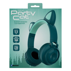 Гарнитура Bluetooth QUMO (32302) Party Cat. бирюзовый