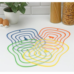 Доска разделочная пластик Доляна «Ассорти», 30×23 см, набор 4 шт. (1204809)