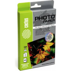 Бумага Cactus 10x15 CS-MA622050DS 220г/м2/50л./белый матовое