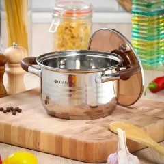 Кастрюля Daniks Веллингтон, нерж., индукция, 2 л. (GS-01415-16CA)(397628)