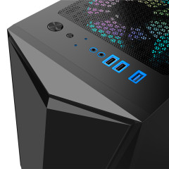 Корпус 1STPlayer DK-3 MidiTower ATX LED (DK-3-BK-3G6)