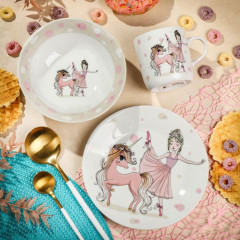 Тарелка детская Daniks «Балерина», керамика, 350 мл, 15 см (457972)