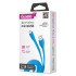 Кабель USB 2.0 A вилка - microUSB 1 м OLMIO 2.1A плоский синий