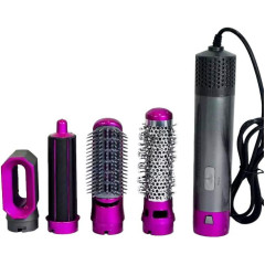 Фен-расческа Techno, 5 в 1, розовый (стайлер)