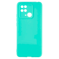 Бампер Xiaomi Redmi 10C ZIBELINO Soft Case бирюзовый защита камеры
