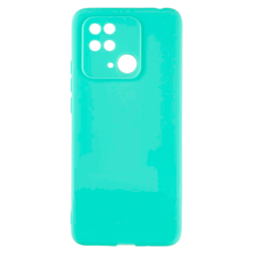 Бампер Xiaomi Redmi 10C ZIBELINO Soft Case бирюзовый защита камеры