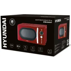 Микроволновая печь HYUNDAI HYM-D3037, 20 л., красная (Э/М)