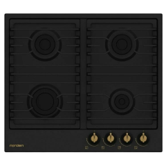Стол газовый NORDEN ANTIQUE 64G MBL RUSTIC FFD матовый черный