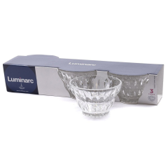 Креманка LUMINARC Айсд Диамант, для мороженого, стекло, 3 шт.,.350 мл.(877-645)