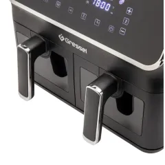 Аэрогриль GRESSEL GAF-1825, 2 чаши, черный