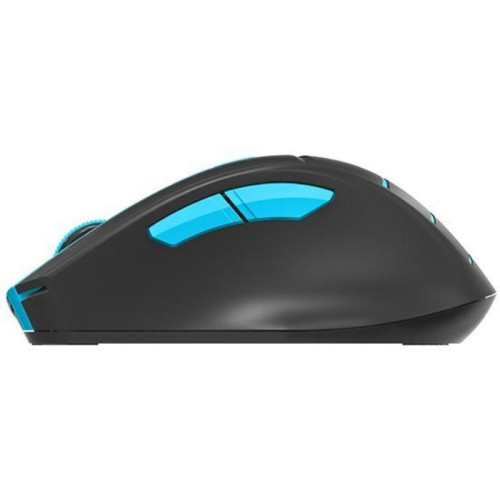 Мышь A4 Fstyler FG30 серый/синий оптическая (2000dpi) беспроводная USB (5but) голубая
