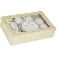 Набор чайный, 250 мл., фарфор, Balsford «Грация», белый, 12 пр.(41471)(9656810)