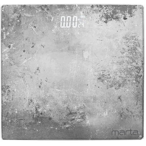 Весы напольные электронные MARTA MT-SC3605, гранж, 30х30 см