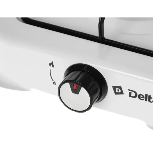 Настольная газовая плита DELTA D-2205 белая (1 конфорка)