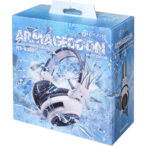 Гарнитура Oklick HS-G300 ARMAGEDDON белый/черный 