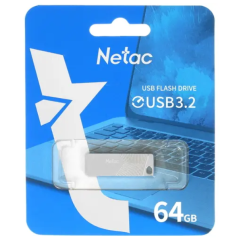 Карта USB3.0 64 GB NETAC UM1 NT03UM1N-064G-32PN серебристый