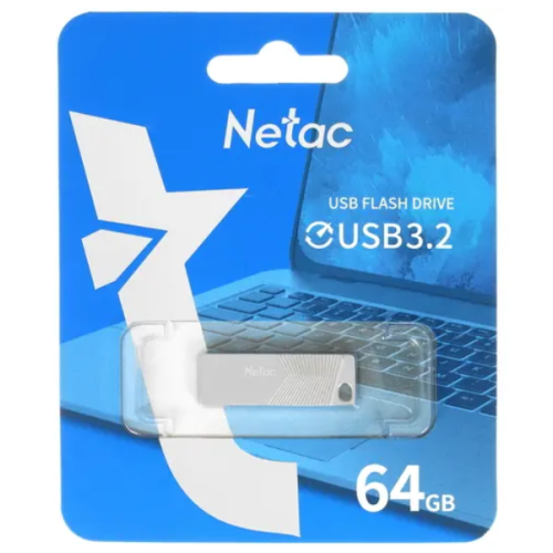 Карта USB3.0 64 GB NETAC UM1 NT03UM1N-064G-32PN серебристый