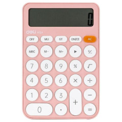 Калькулятор Deli EM124PINK розовый 12-разр.